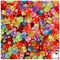 BeadTin Mixed Transparent 6mm Cube Plastic Alpha Beads - White Letter Mix (200pcs)
